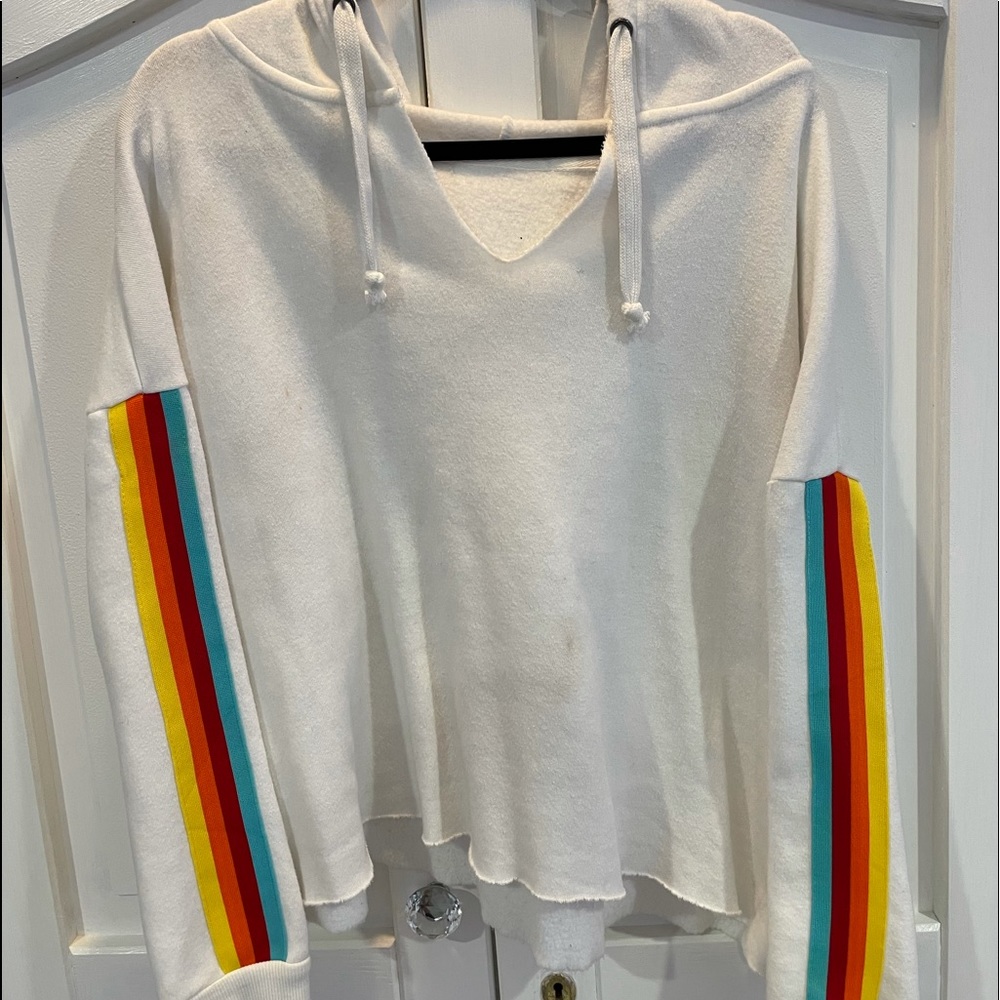 Rainbow sleeve sweatshirt